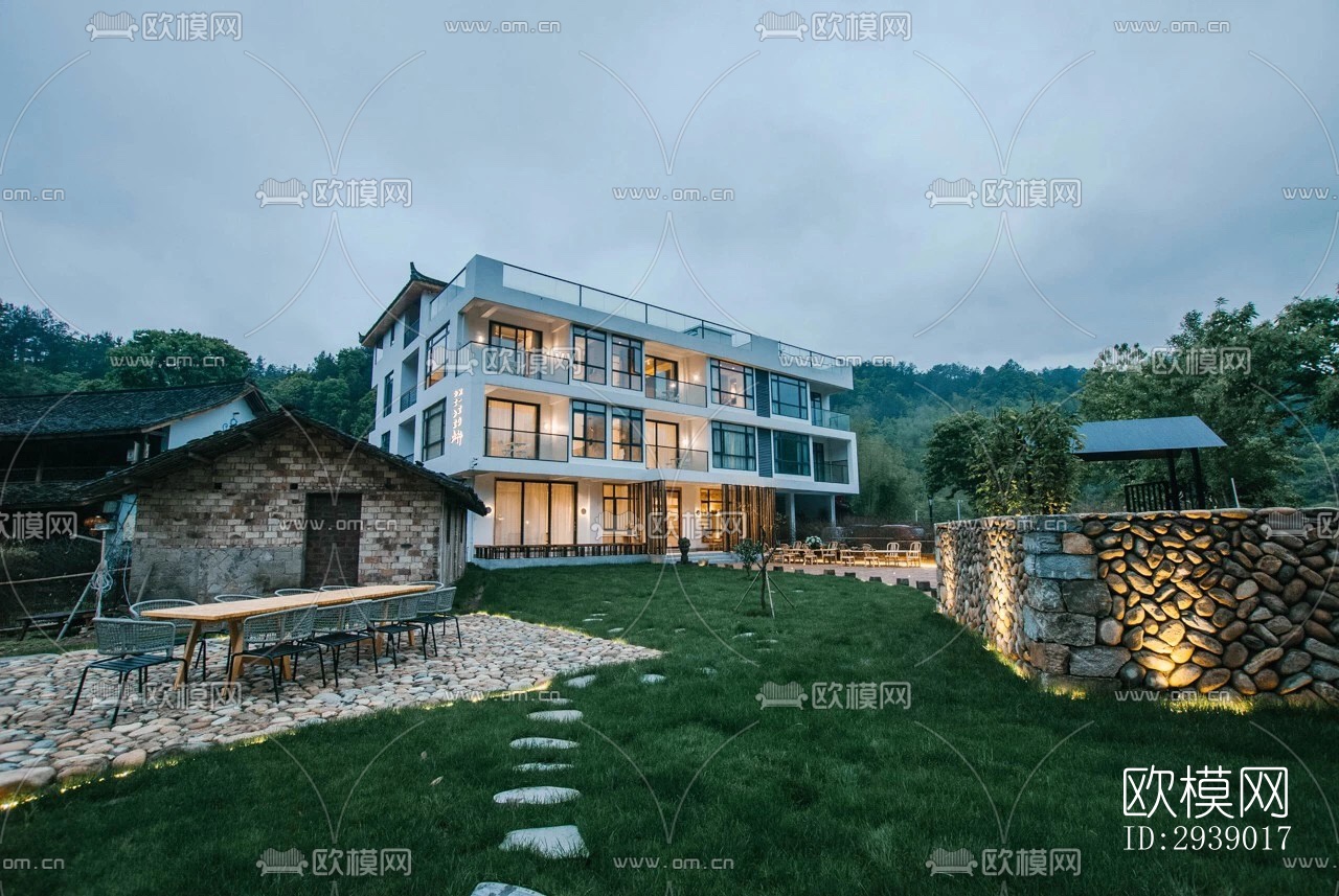 侘寂酒店民宿效果图下载（渲染图14）