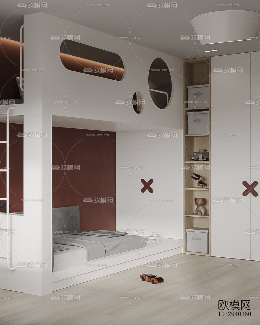 现代平层效果图下载（渲染图2）