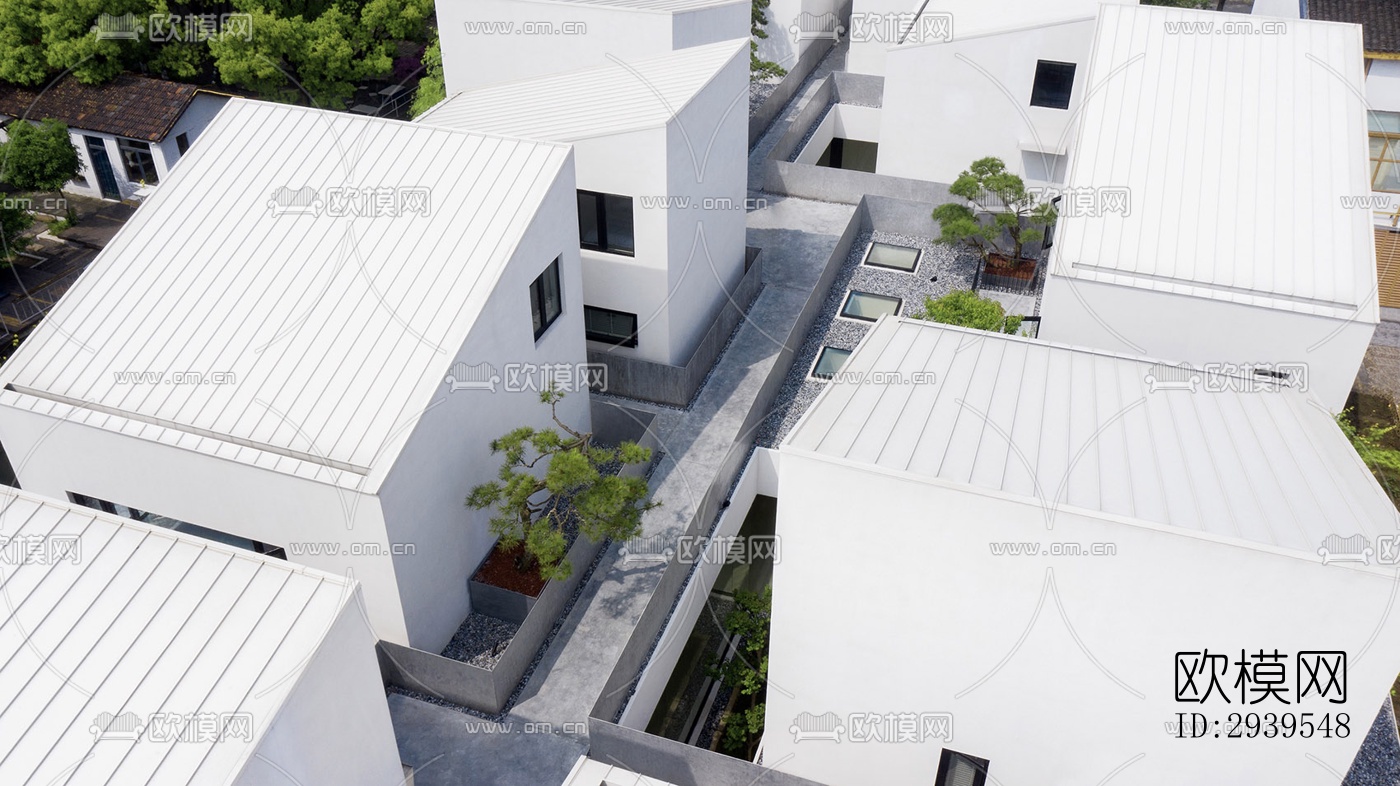 现代酒店民宿效果图下载（渲染图12）