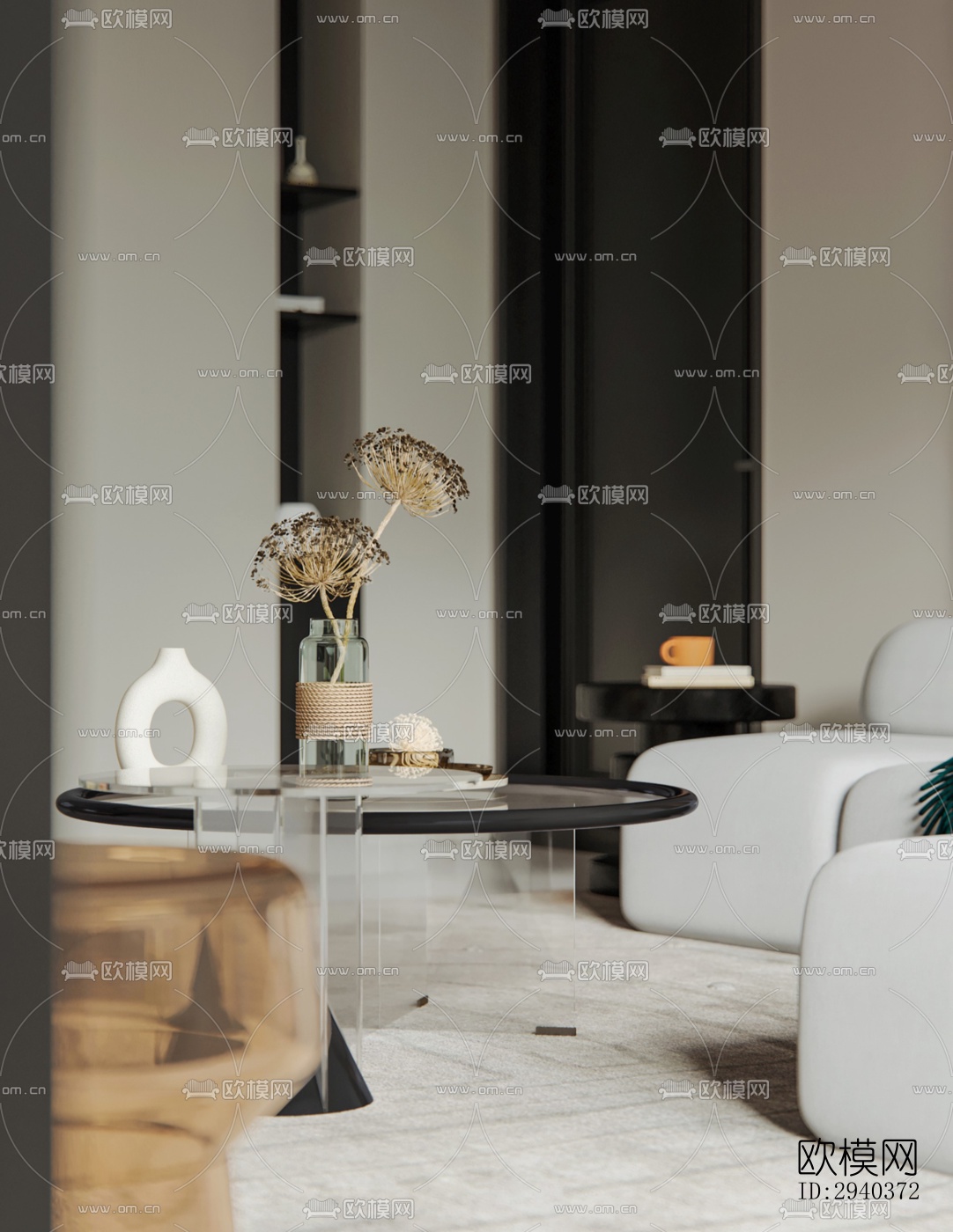 现代平层效果图下载（渲染图2）