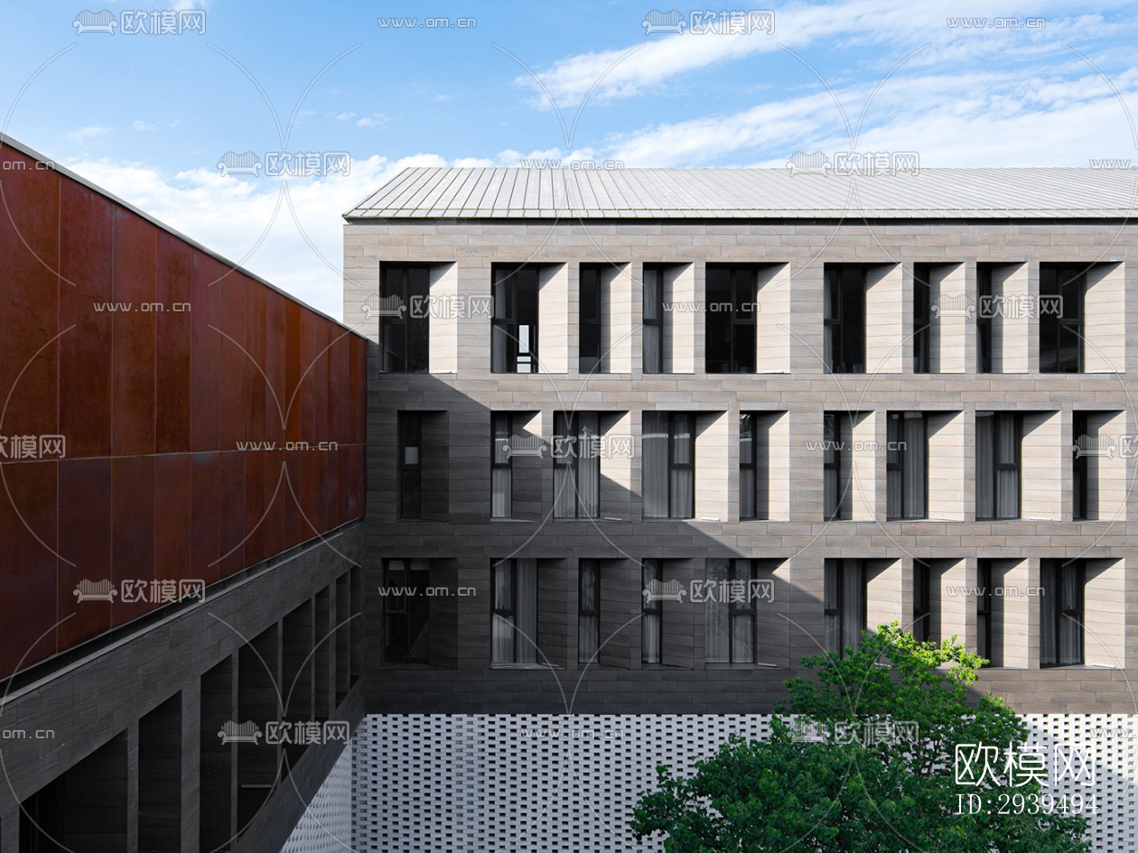 现代酒店民宿效果图下载（渲染图8）