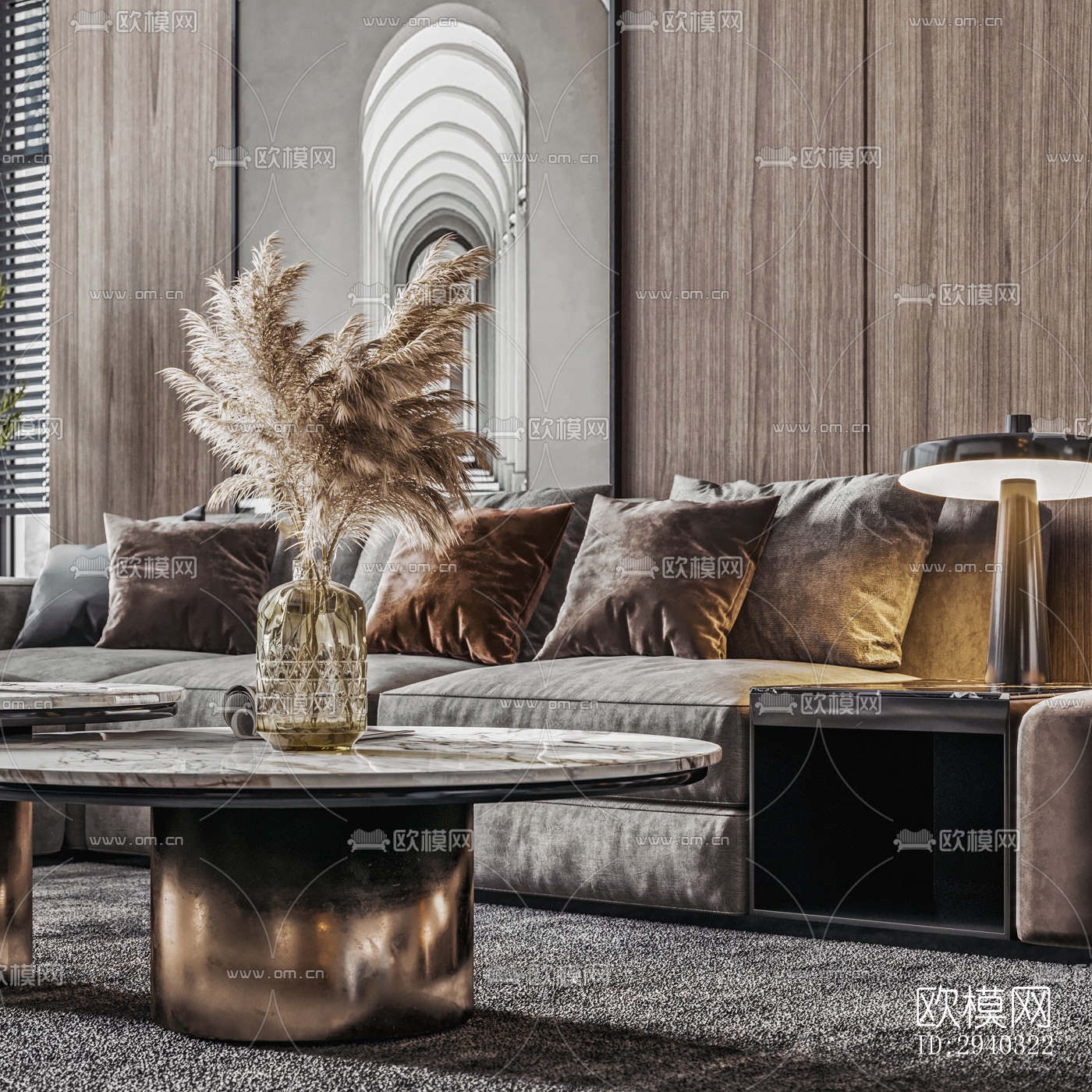 现代平层效果图下载（渲染图5）