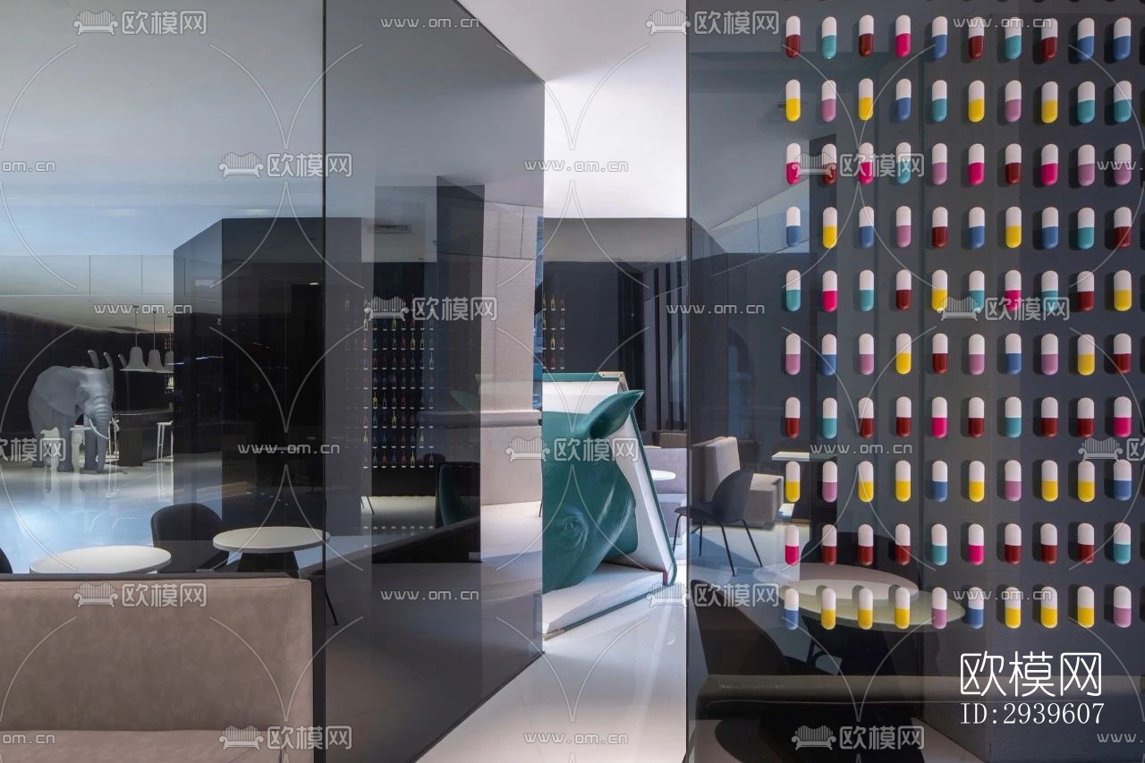 现代酒店民宿效果图下载（渲染图5）