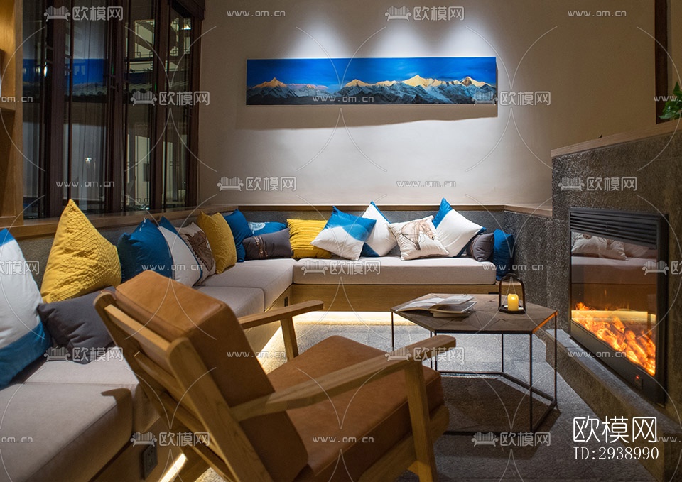 中式酒店民宿效果图下载（渲染图17）