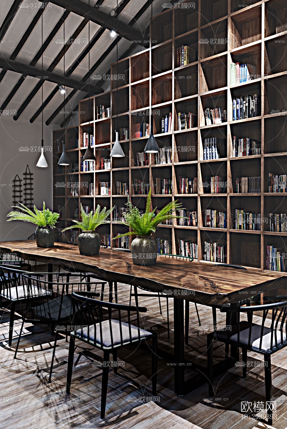 新中式酒店民宿效果图下载（渲染图19）