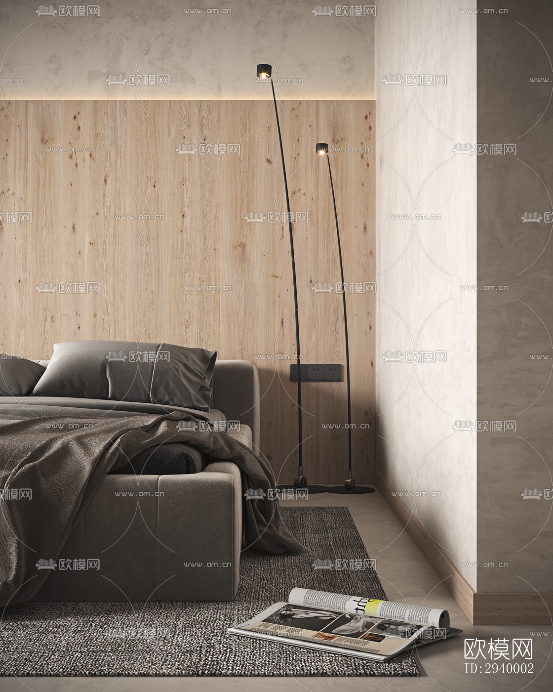 侘寂平层效果图下载（渲染图10）