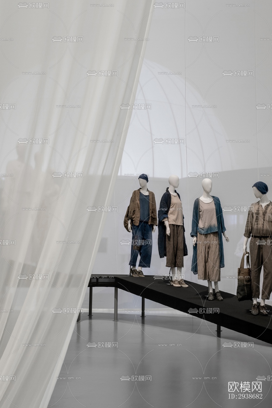 現(xiàn)代展覽展廳效果圖下載（渲染圖4）