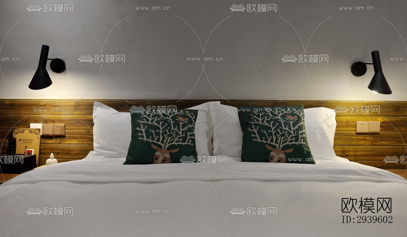 现代酒店民宿效果图下载（渲染图10）