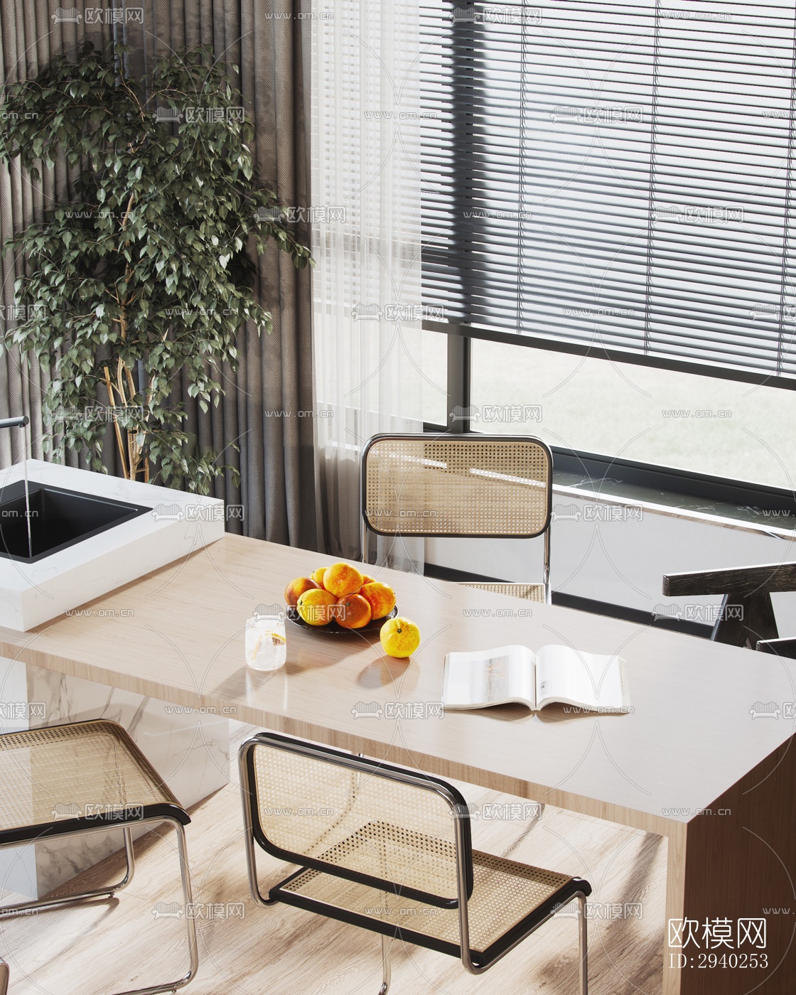 现代平层效果图下载（渲染图16）