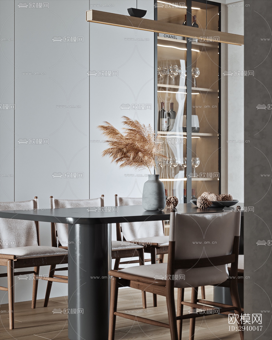 侘寂平层效果图下载（渲染图1）