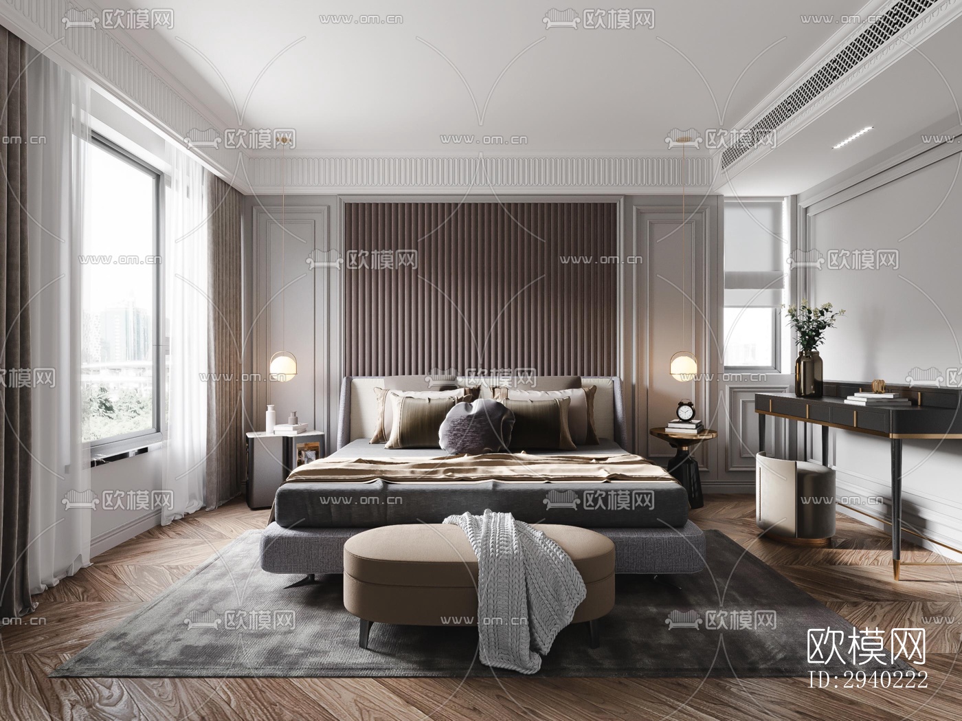 欧式平层效果图下载（渲染图8）