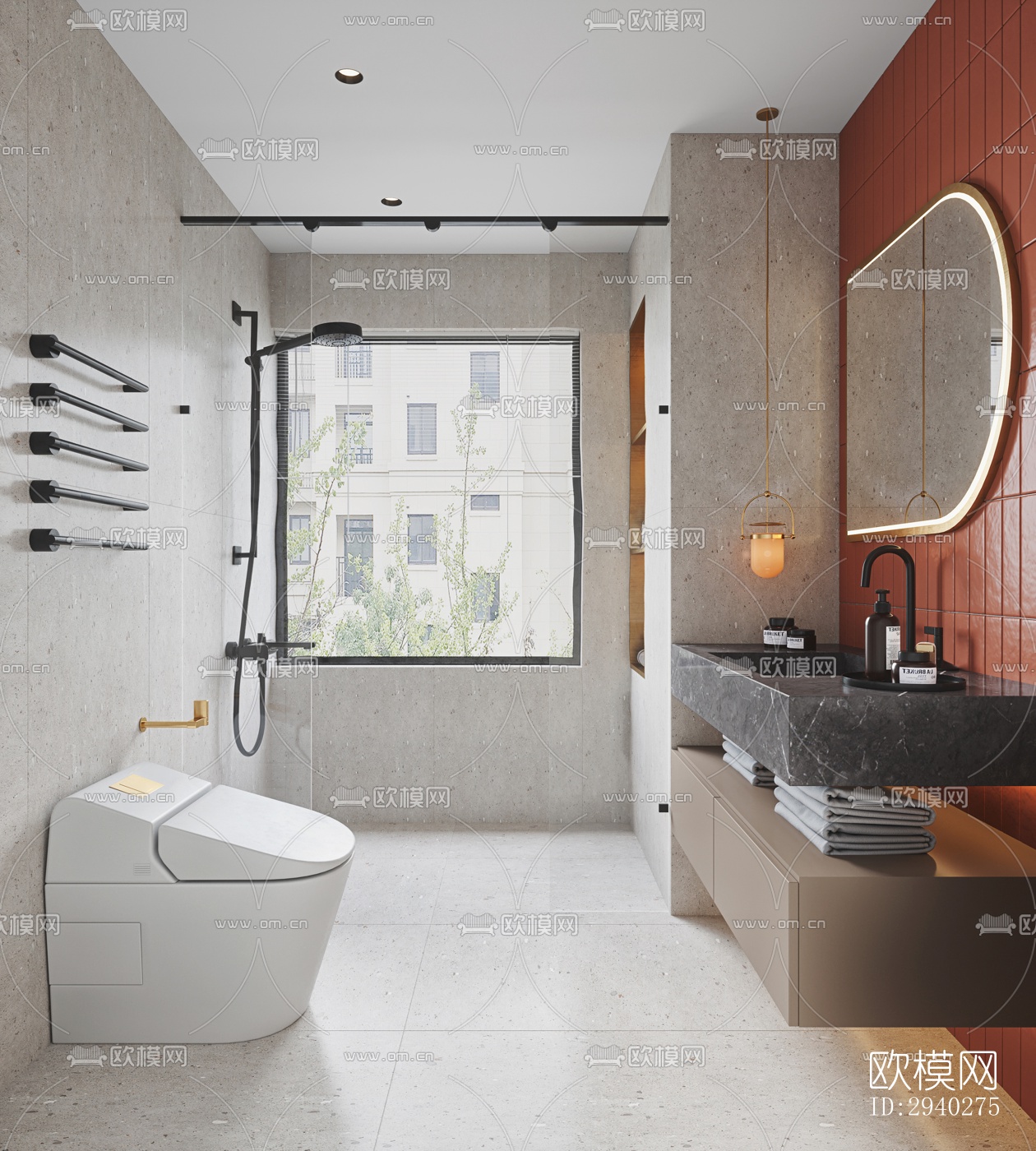 现代平层效果图下载（渲染图2）