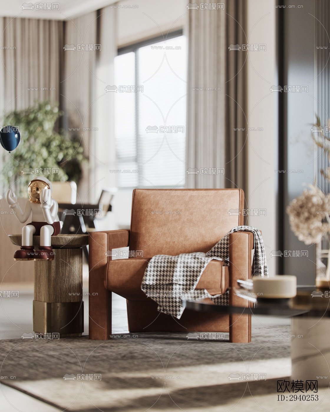 现代平层效果图下载（渲染图15）