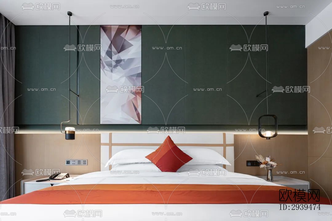 现代酒店民宿效果图下载（渲染图1）