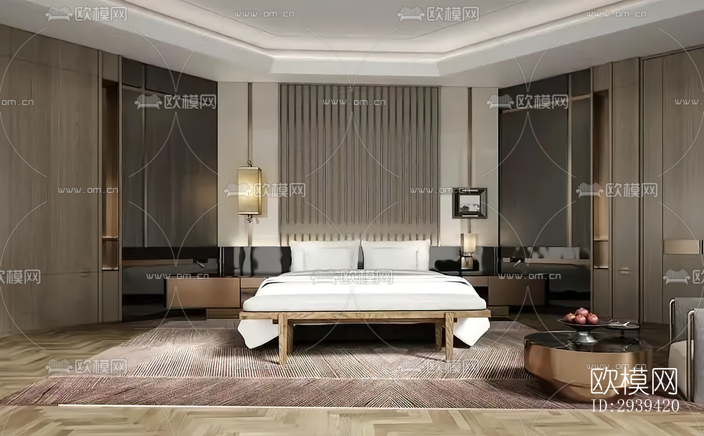 新中式酒店民宿效果图下载（渲染图17）