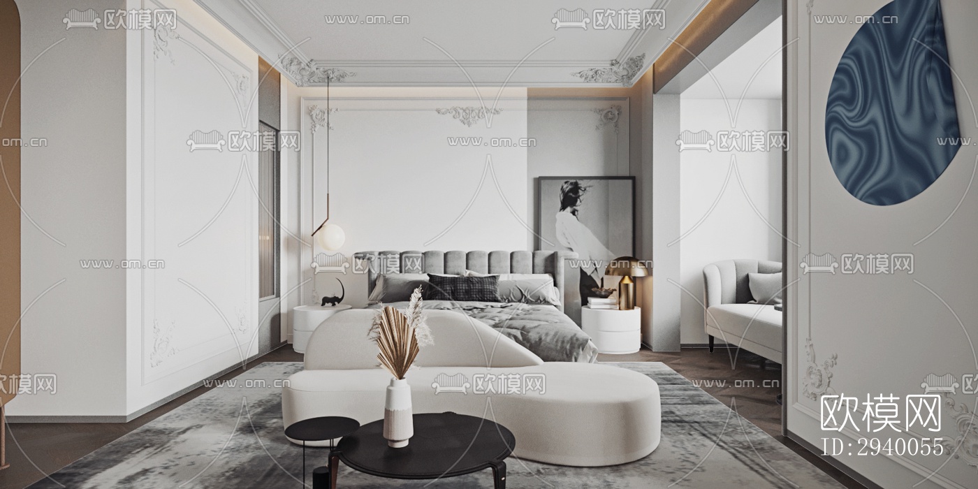 侘寂平层效果图下载（渲染图5）