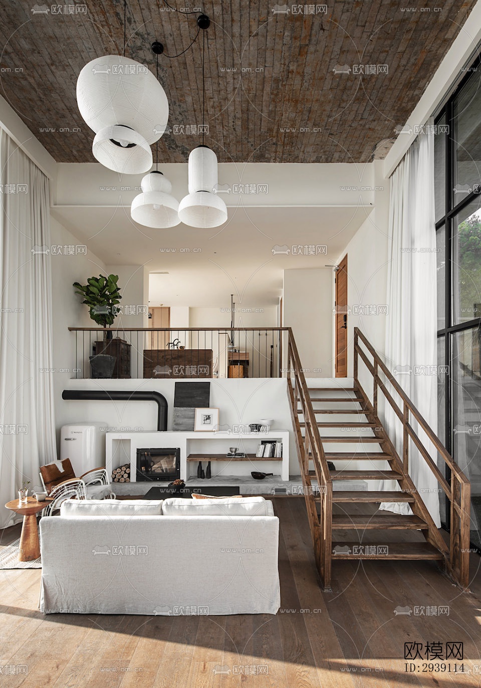 北欧酒店民宿效果图下载（渲染图19）