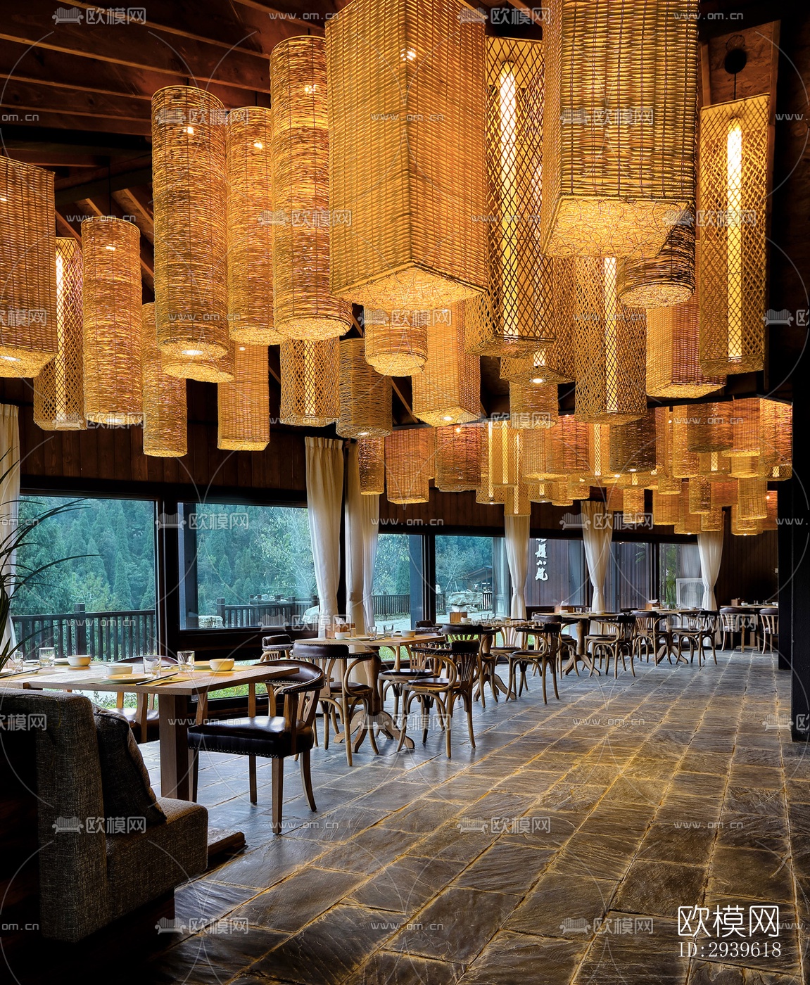 美式酒店民宿效果图下载（渲染图15）