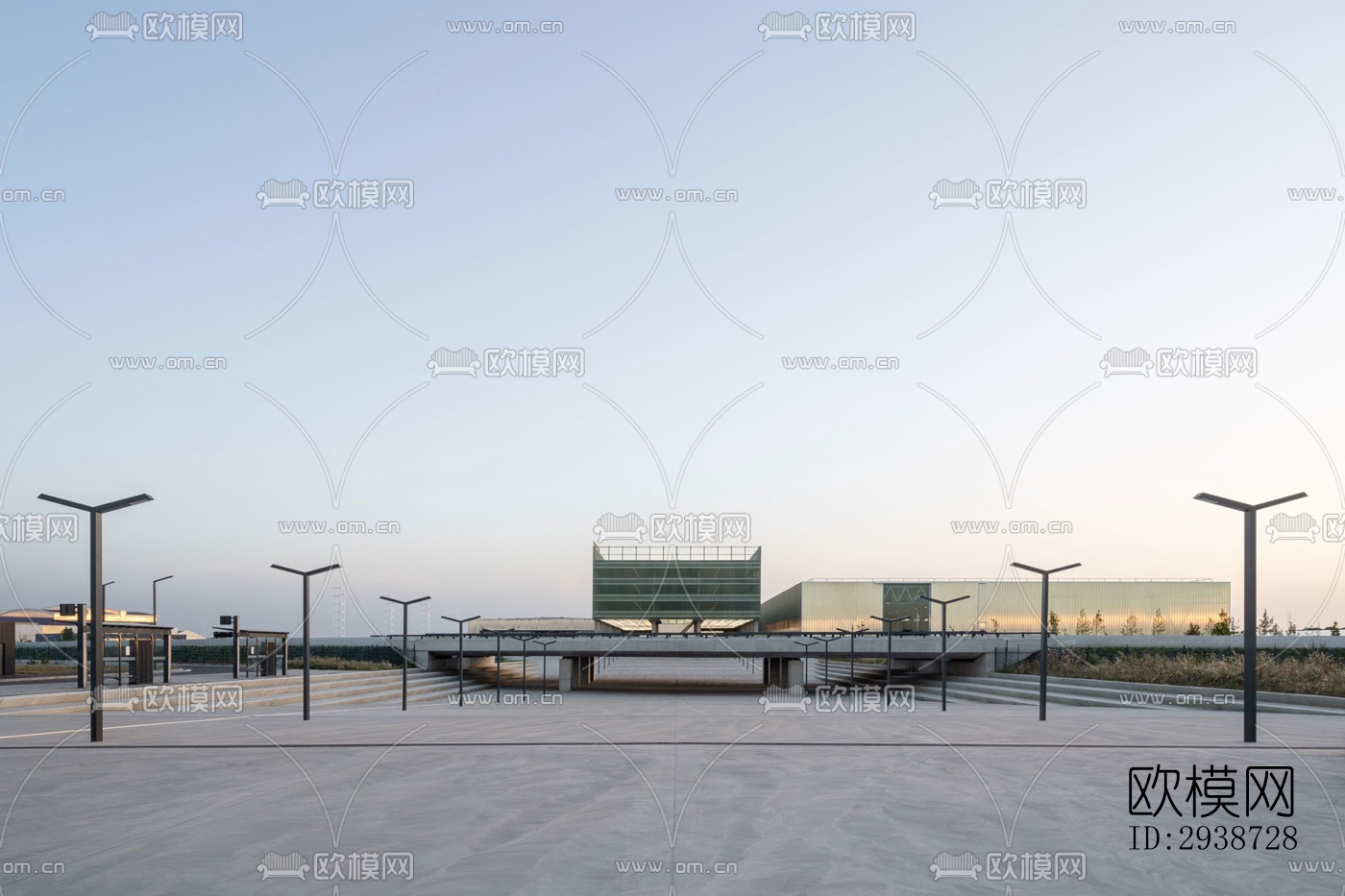 现代展览展厅效果图下载（渲染图4）