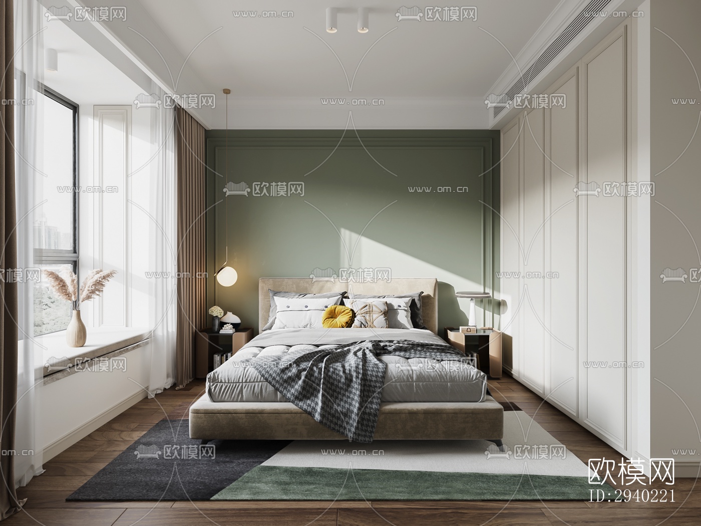 欧式平层效果图下载（渲染图15）