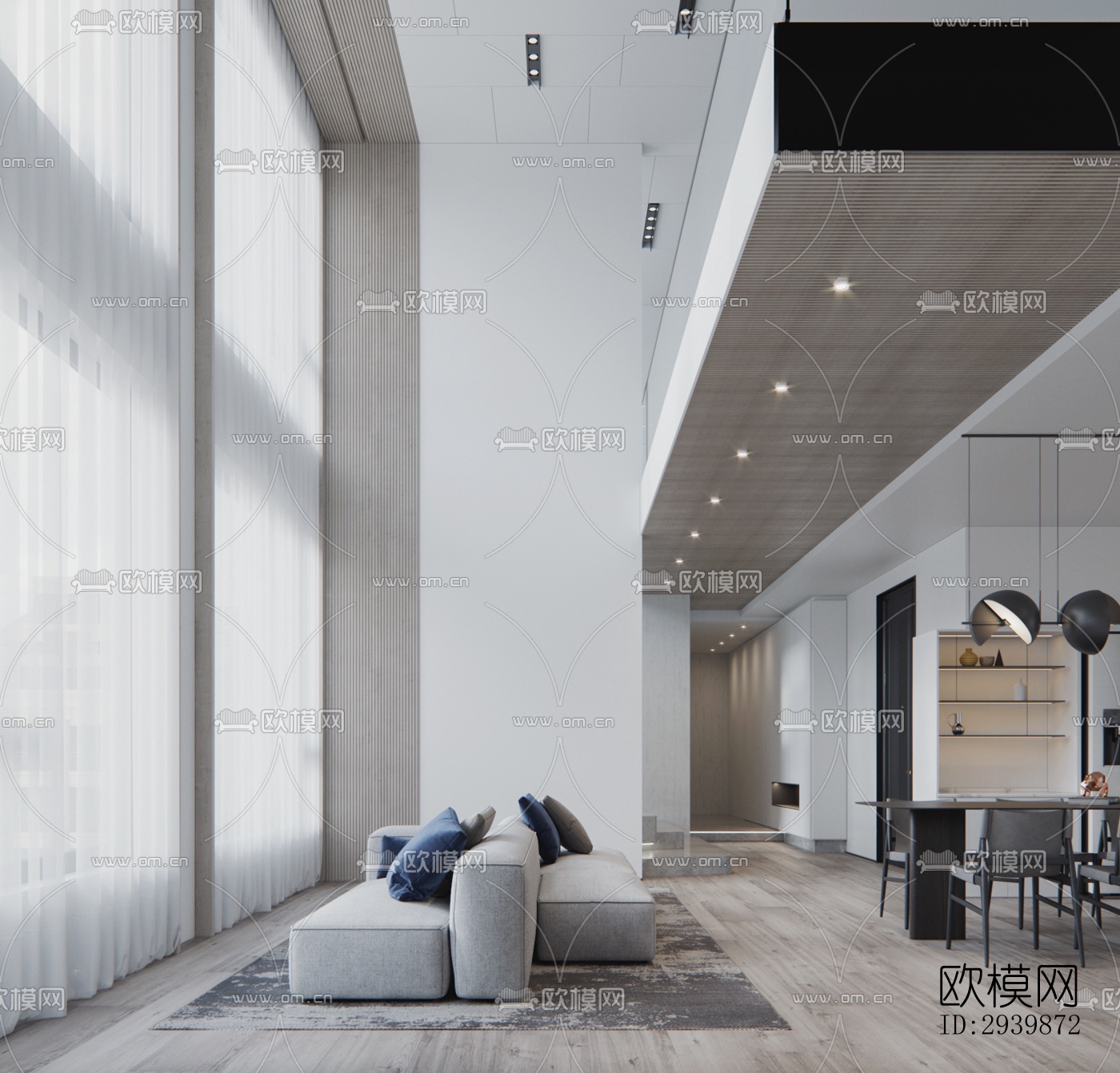 现代别墅效果图下载（渲染图1）