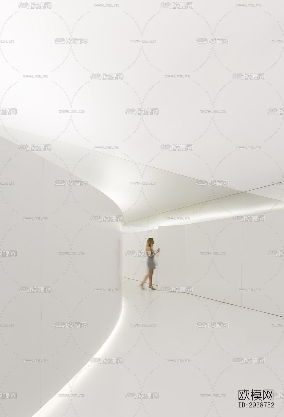 现代展览展厅效果图下载（渲染图2）