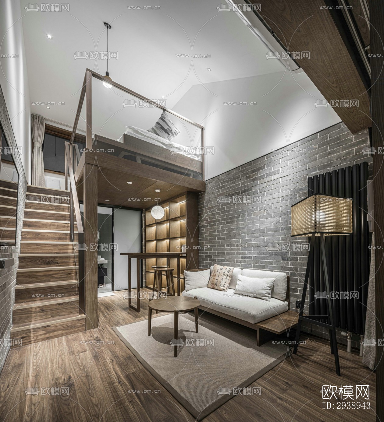 中式酒店民宿效果图下载（渲染图6）