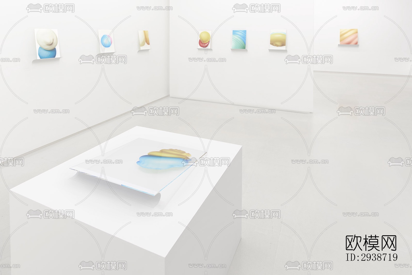 现代展览展厅效果图下载（渲染图9）