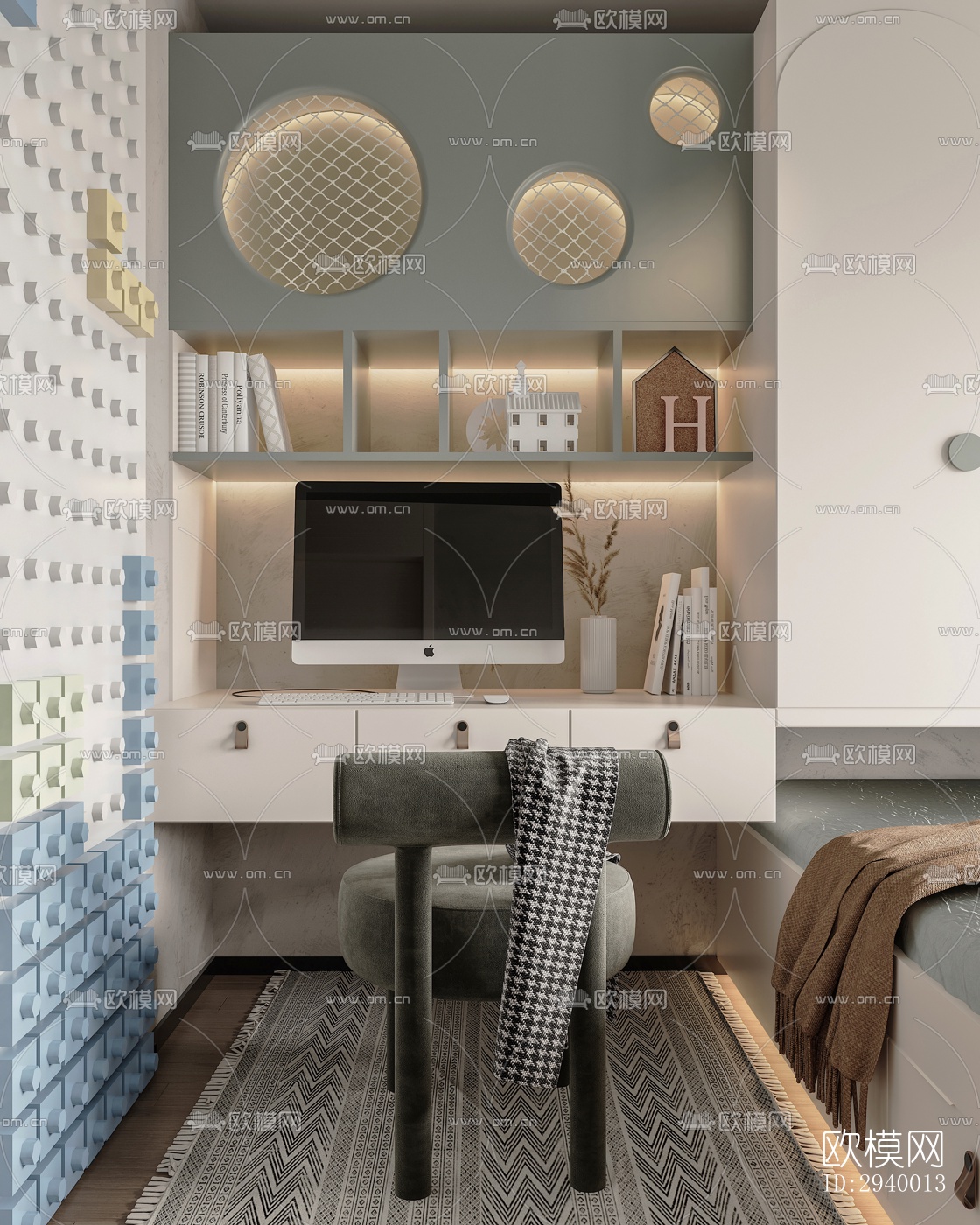 侘寂平层效果图下载（渲染图13）