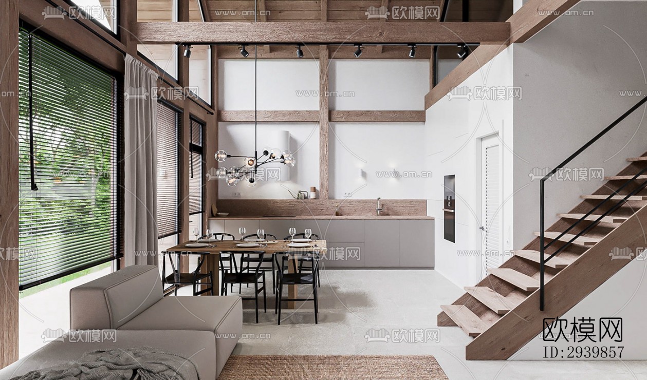 北欧别墅效果图下载（渲染图11）