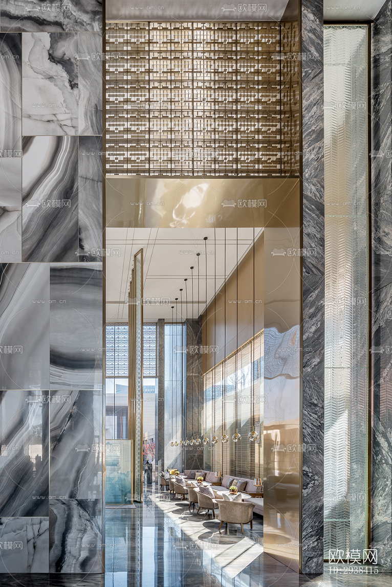 新中式售楼处效果图下载（渲染图14）