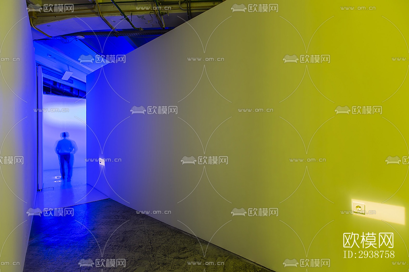 现代展览展厅效果图下载（渲染图1）