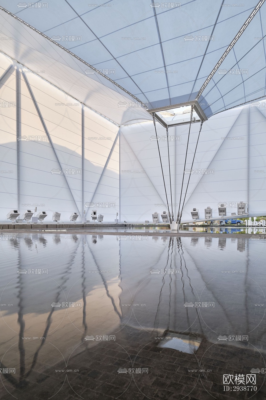 现代展览展厅效果图下载（渲染图8）