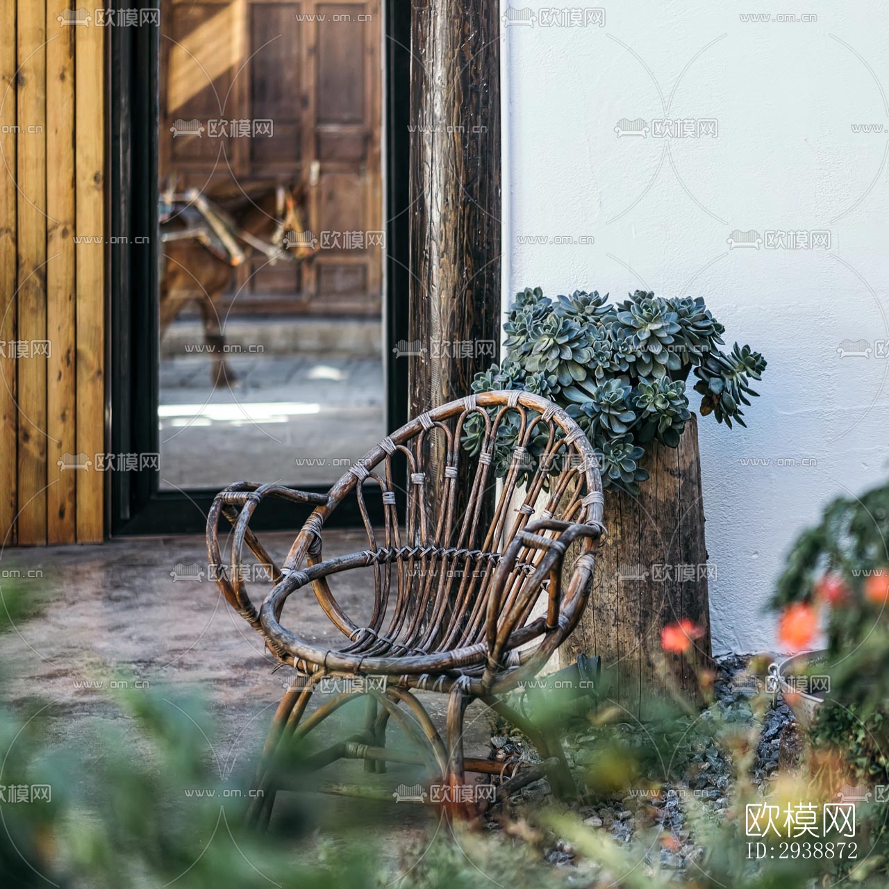 中式酒店民宿效果图下载（渲染图20）