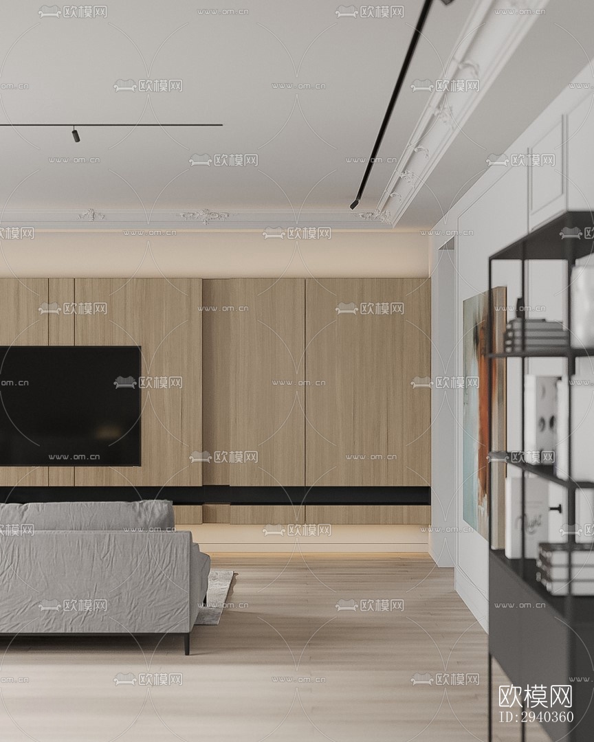 现代平层效果图下载（渲染图11）