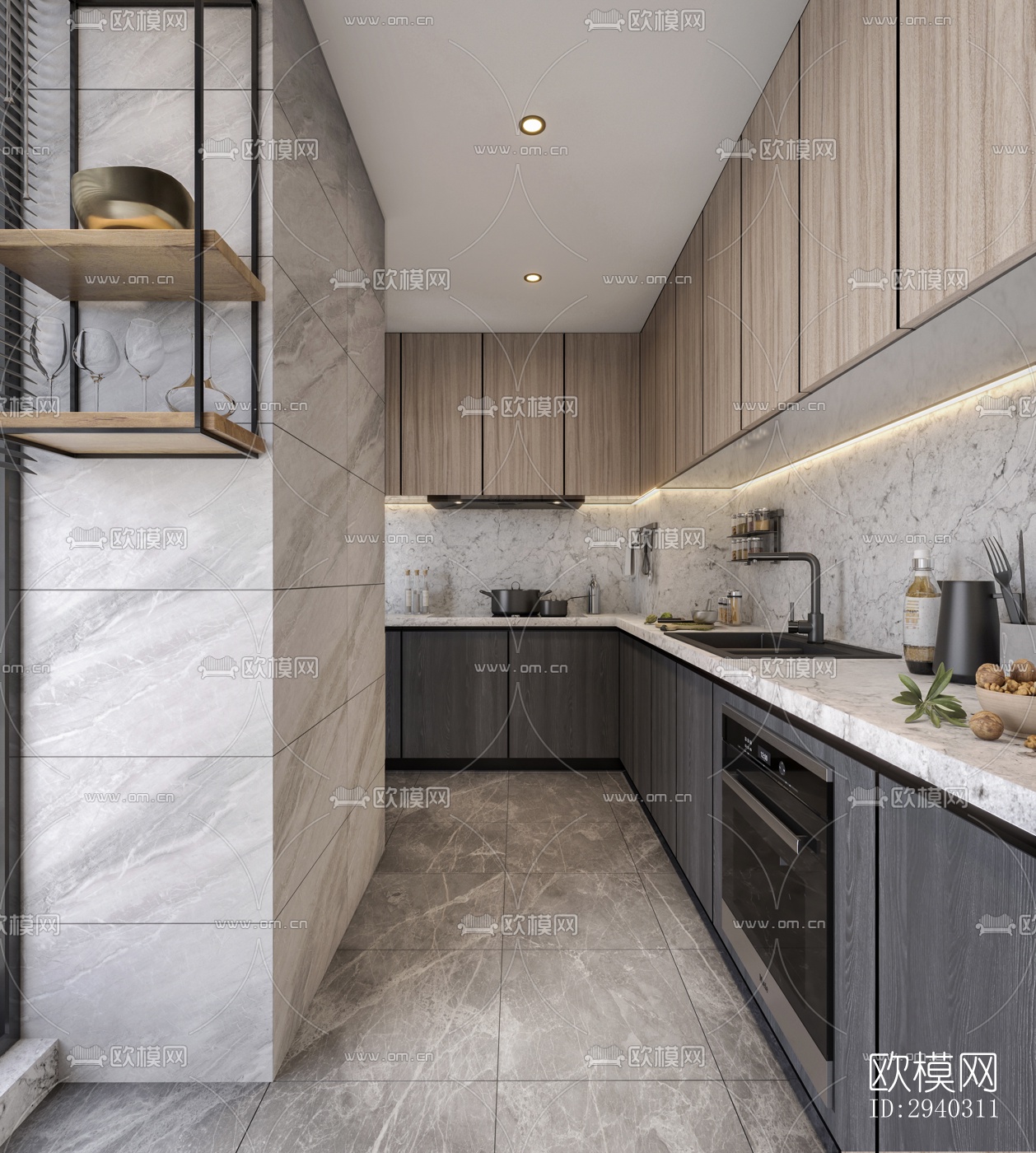 现代平层效果图下载（渲染图4）