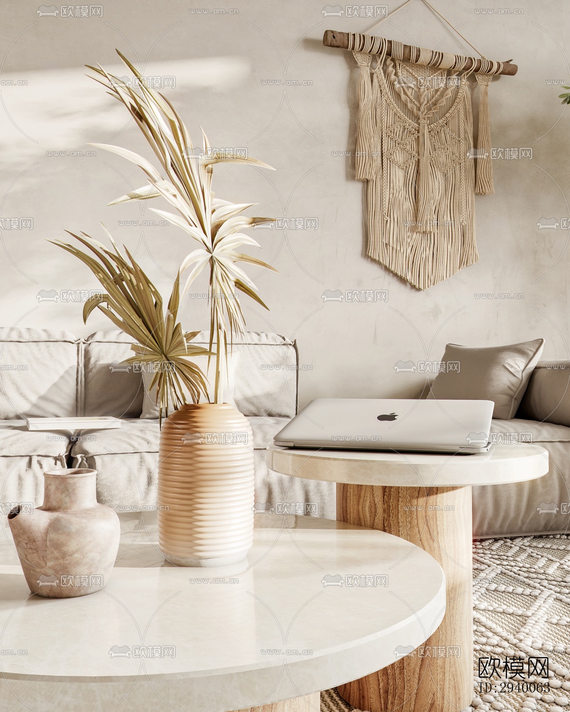 侘寂平层效果图下载（渲染图7）