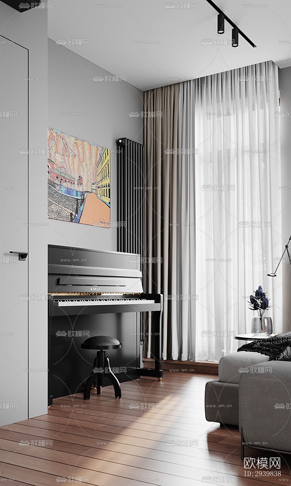 现代公寓效果图下载（渲染图9）