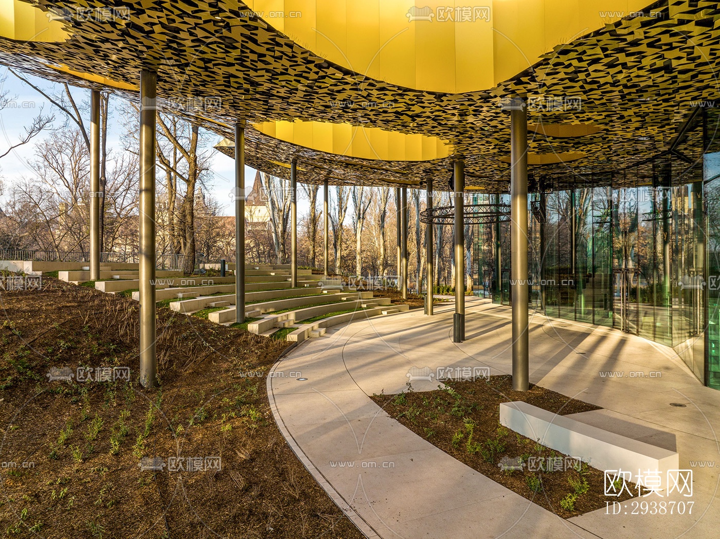 现代展览展厅效果图下载（渲染图13）