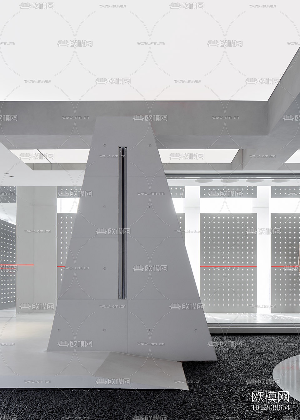 现代展览展厅效果图下载（渲染图2）