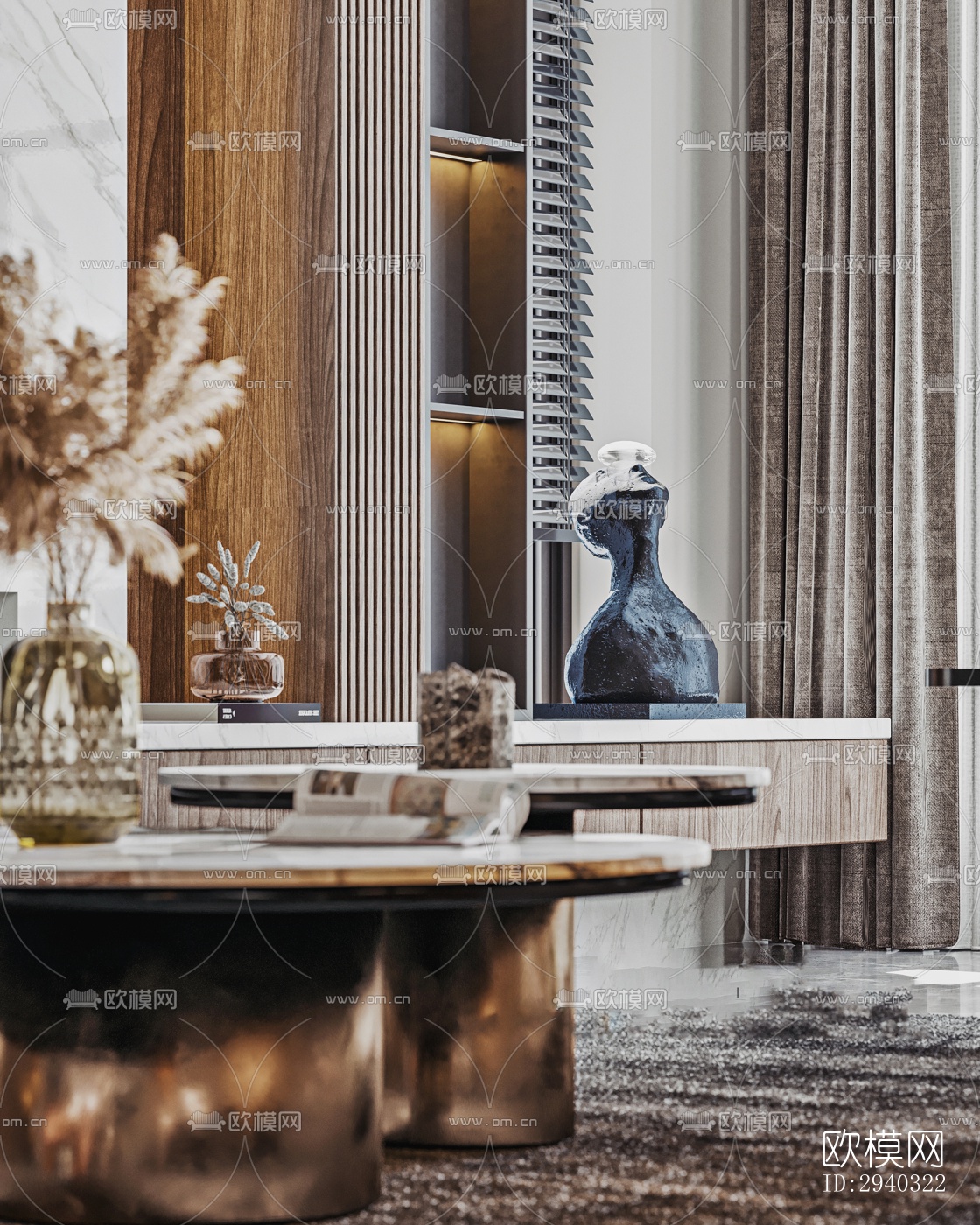 现代平层效果图下载（渲染图7）