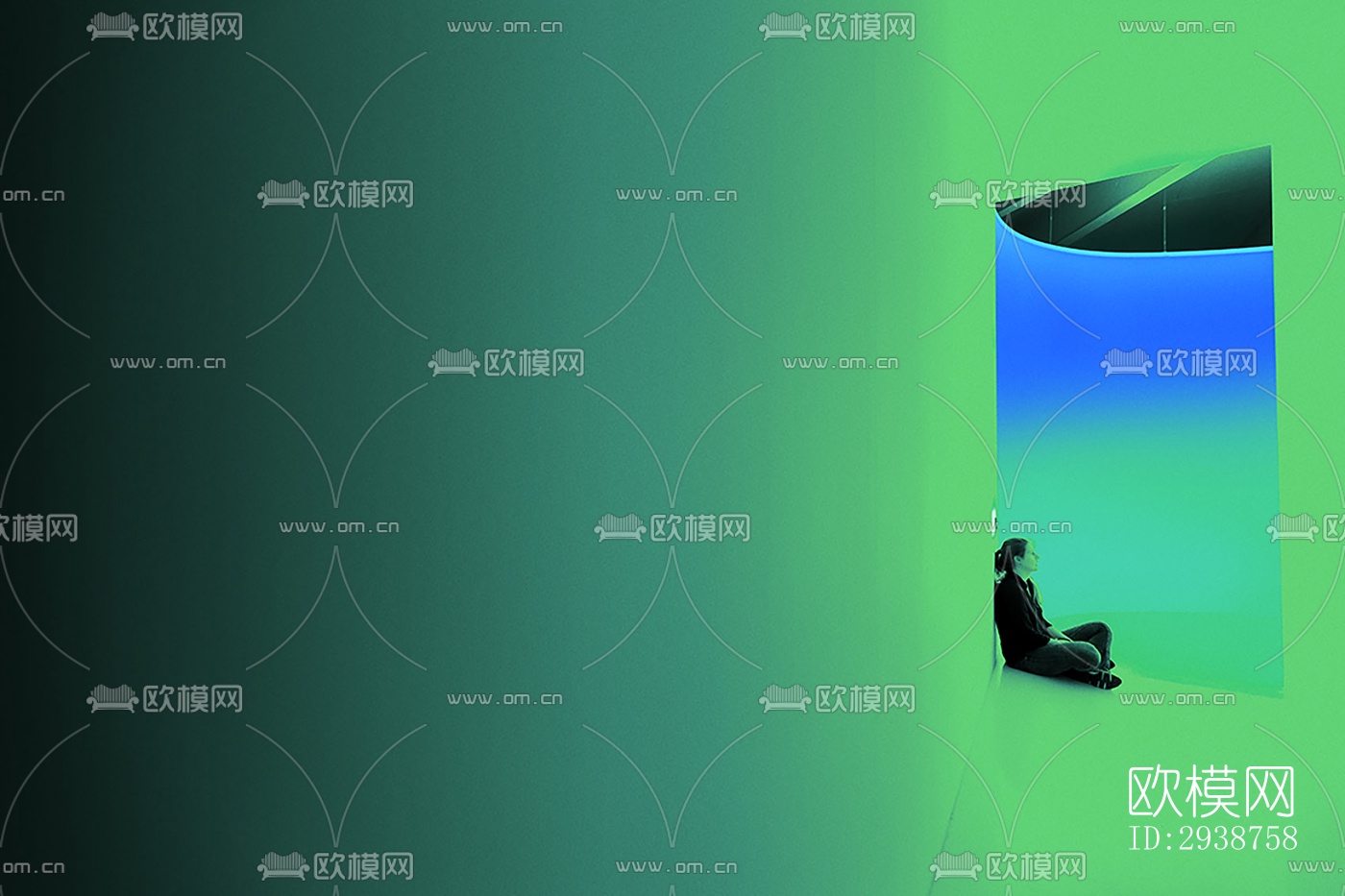 现代展览展厅效果图下载（渲染图4）