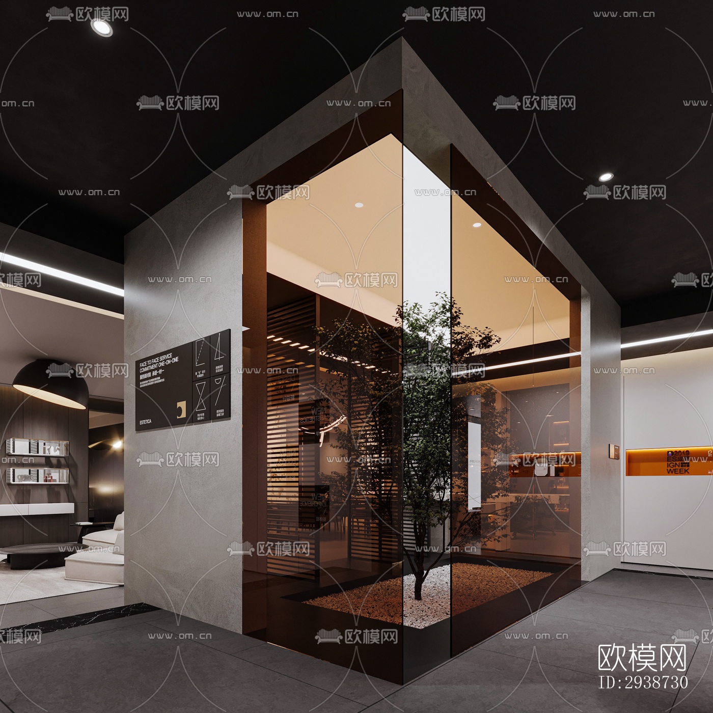 现代展览展厅效果图下载（渲染图10）