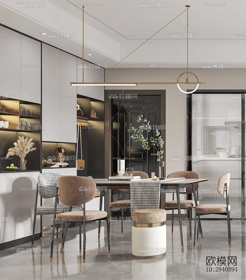 现代平层效果图下载（渲染图3）