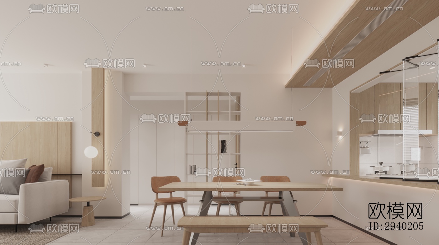 日式平层效果图下载（渲染图14）