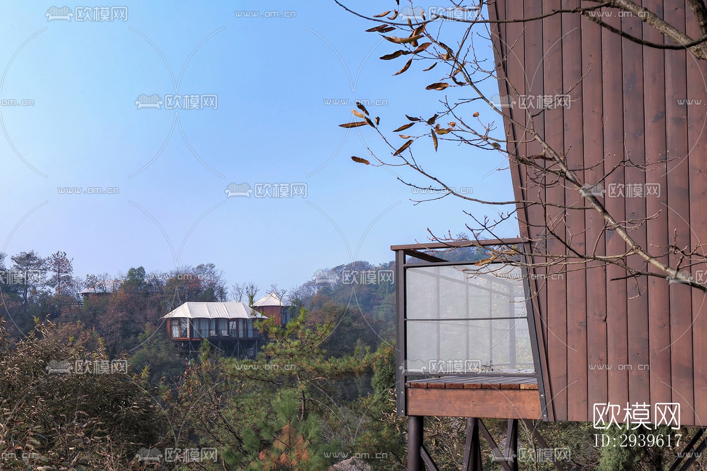 美式酒店民宿效果图下载（渲染图2）