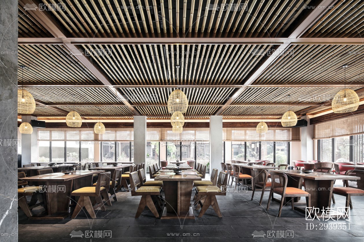 新中式酒店民宿效果图下载（渲染图7）