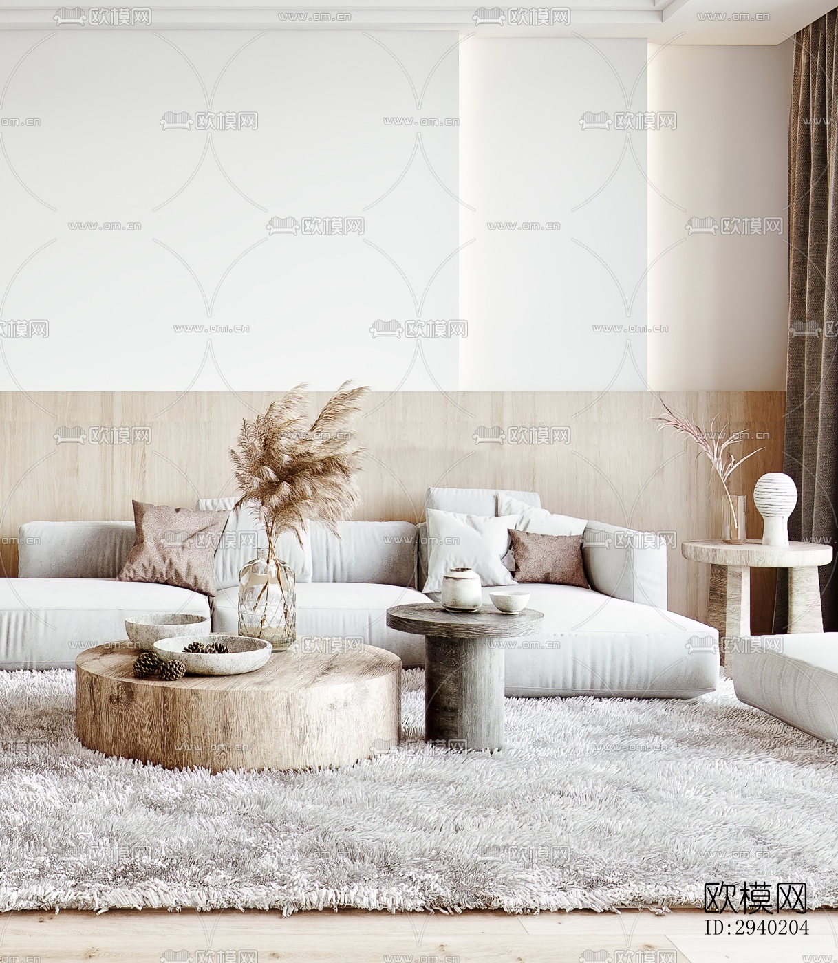 日式平层效果图下载（渲染图6）