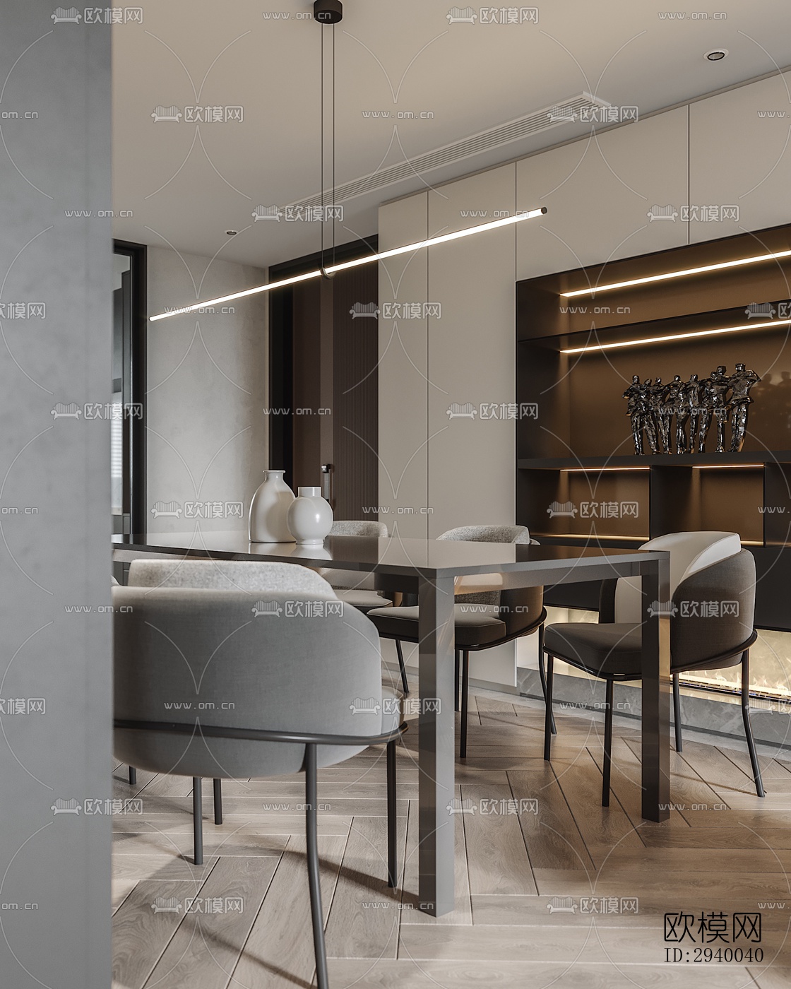 侘寂平层效果图下载（渲染图3）