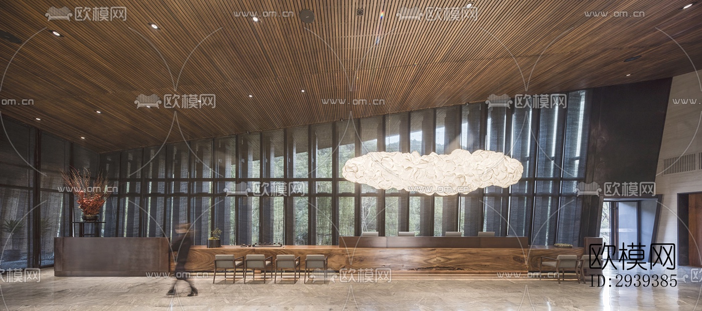 新中式酒店民宿效果图下载（渲染图4）